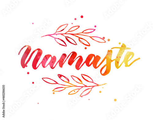 Namaste lettering