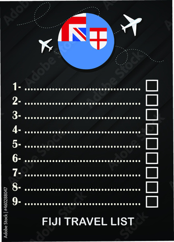 Fiji travel list brochure 