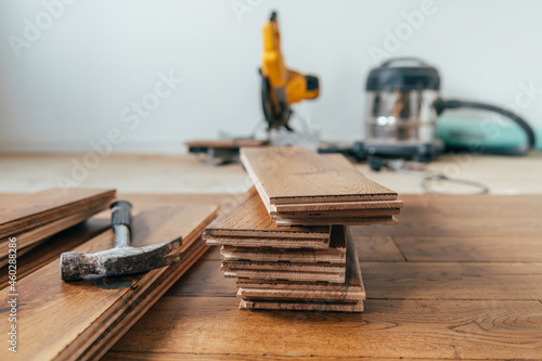 Solid oak wood flooring