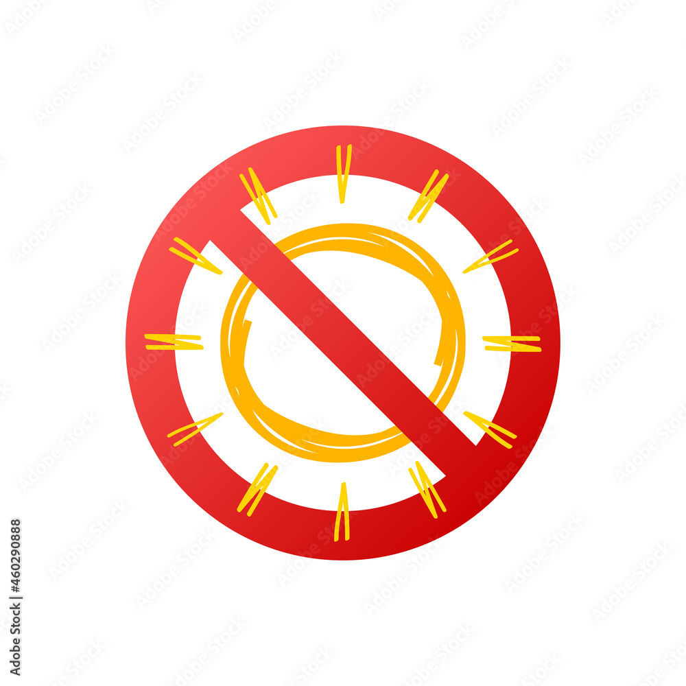 Icon on light backdrop. Line vector icon. Icon with no sun on light background. Icon on light backdrop. Line vector icon. Icon with no sun on light background.