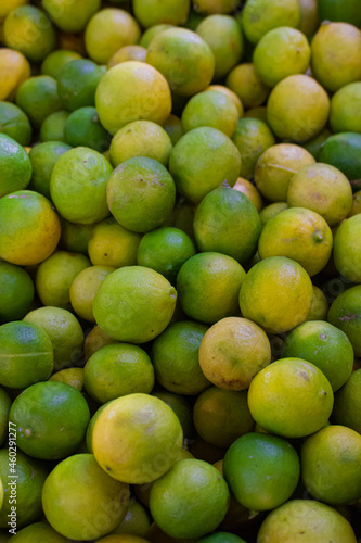 a lot of ripe limes