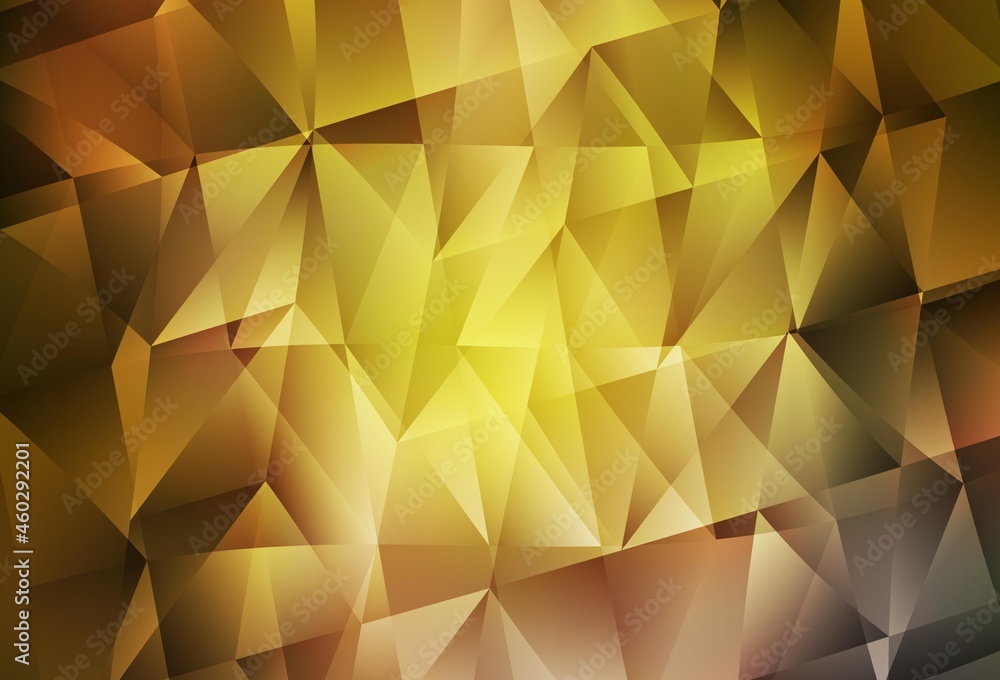 Dark Green, Yellow vector pattern with polygonal style. Dark Green, Yellow vector pattern with polygonal style.
