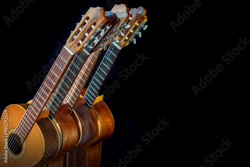 Fototapeta Spanish guitars for an instrumental concert concept