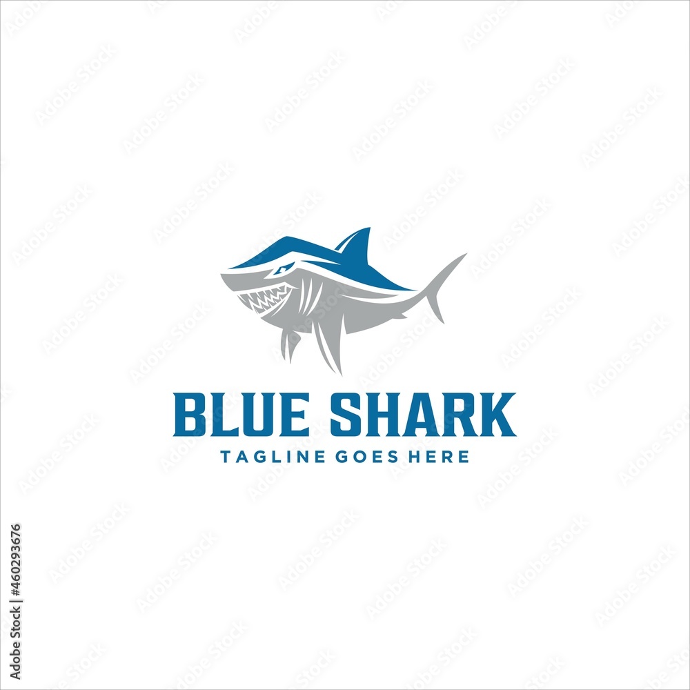 Great Shark Logo Design Vector Image Great Shark Logo Design Vector Image