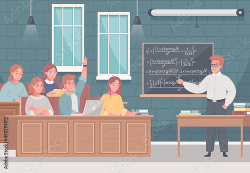 College University Cartoon Composition
