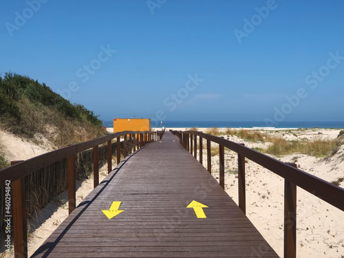 Beautiful island with wild dunes Sao Jacinto or San Antonio in Portugal
