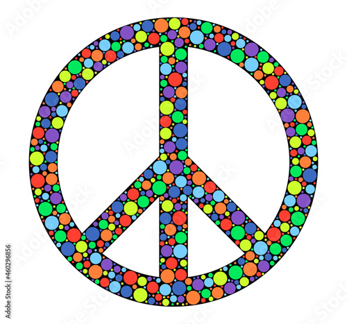 peace retro sign, pacific and hippie symbol of peaciful and love