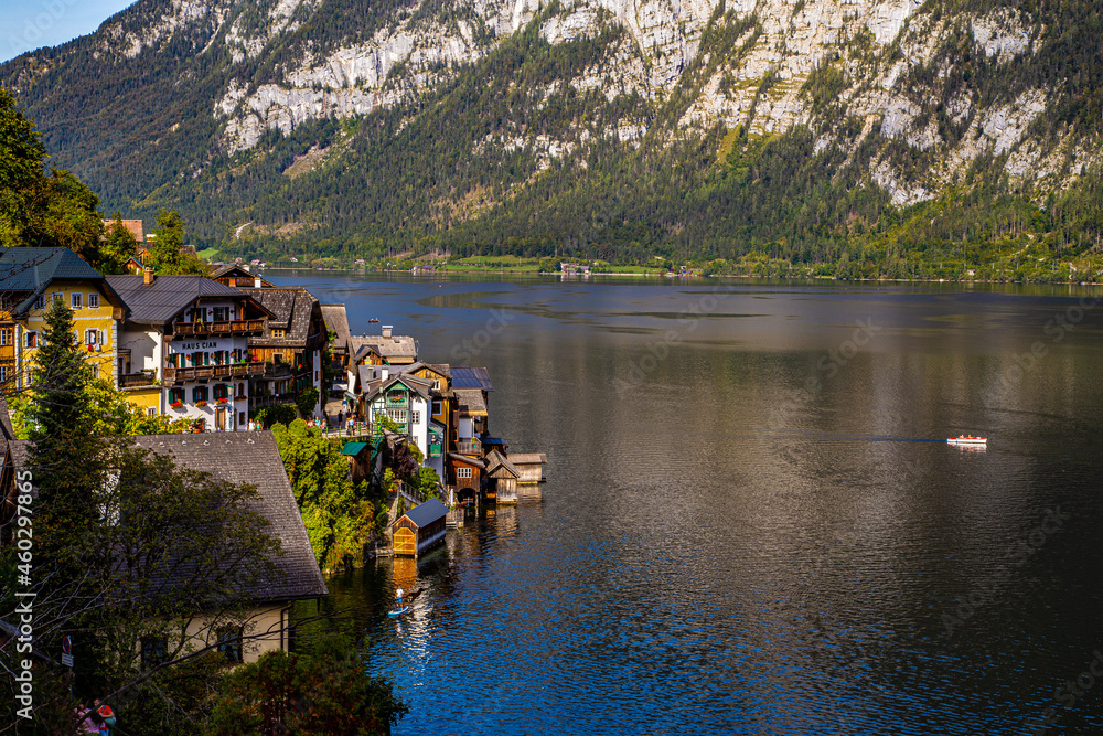 On a lake in the Alps.