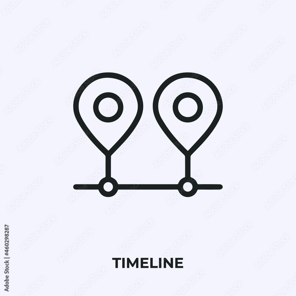 timeline icon vector. Linear style sign for mobile concept and web design. timeline symbol illustration. Pixel vector graphics - Vector. timeline icon vector. Linear style sign for mobile concept and web design. timeline symbol illustration. Pixel vector graphics - Vector.