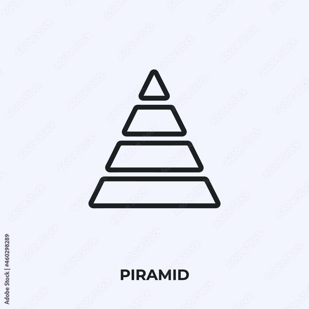 pyramid icon vector. Linear style sign for mobile concept and web design. pyramid symbol illustration. Pixel vector graphics - Vector. pyramid icon vector. Linear style sign for mobile concept and web design. pyramid symbol illustration. Pixel vector graphics - Vector.