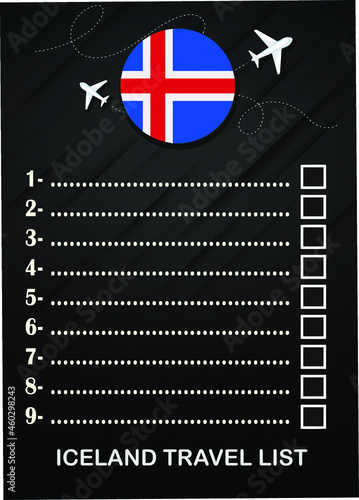 Iceland travel list brochure 