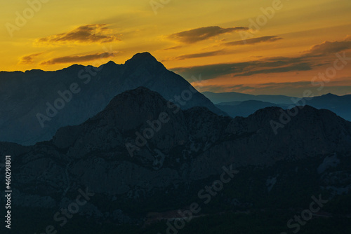 ANTALYA, TURKEY: Landscape with mountain views from the top station of the Cable car on Mount Tunektepe.