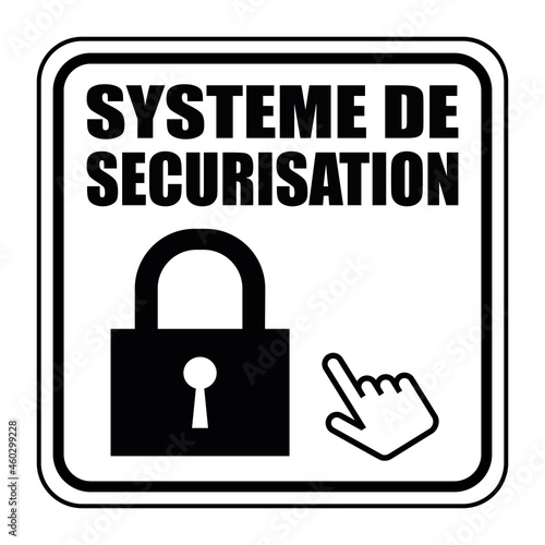 Logo système de sécurisation.