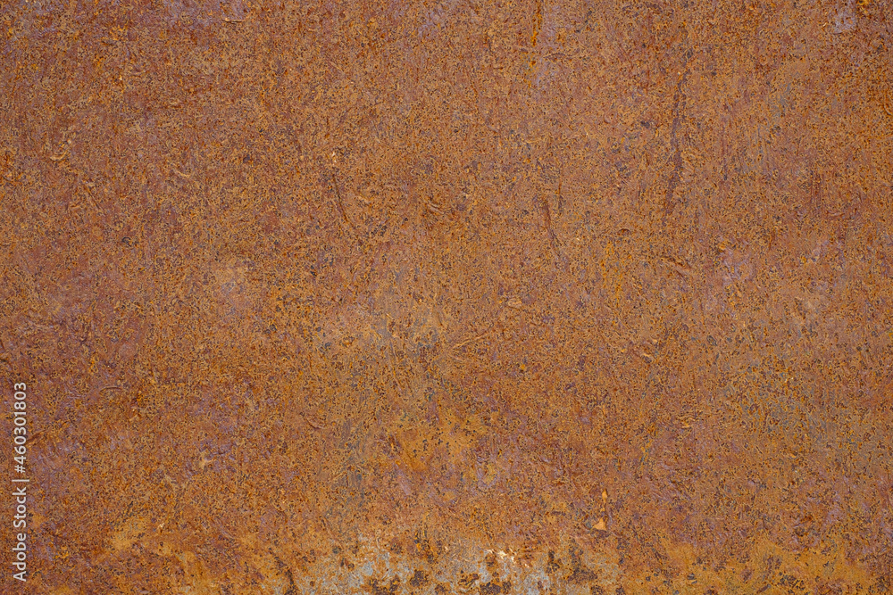 Rust on the surface of the old iron sheet