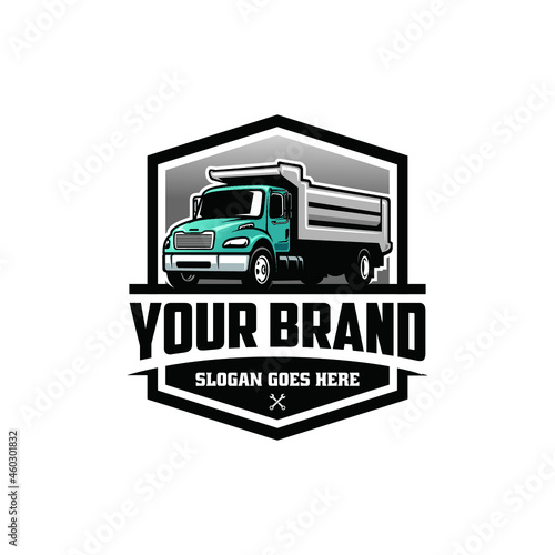 Truck logo - dump truck logo vector isolated