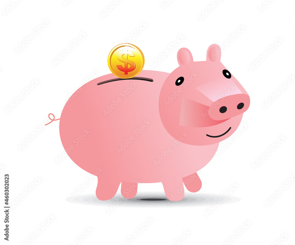 Fototapeta premium artistic creative piggy bank