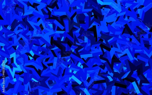 Dark BLUE vector backdrop with small and big stars.