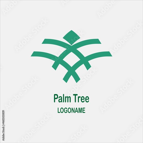 Palm tree logo vector design inspiration icon illustration