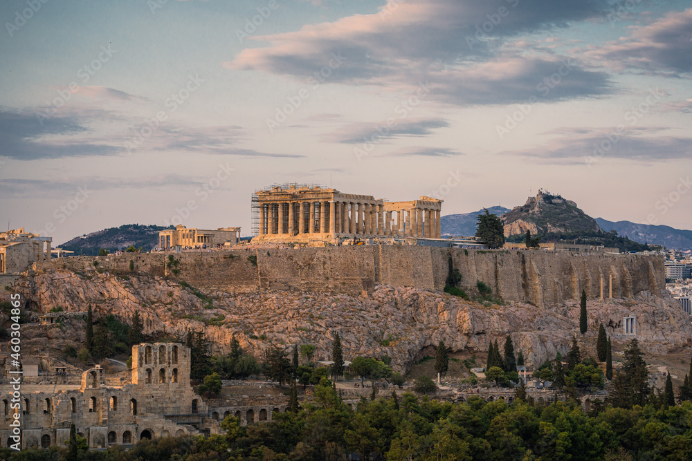 Overlooking the Acropolis at sunset Overlooking the Acropolis at sunset