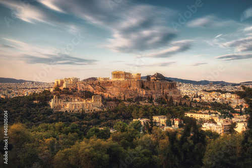 Overlooking the Acropolis at sunset