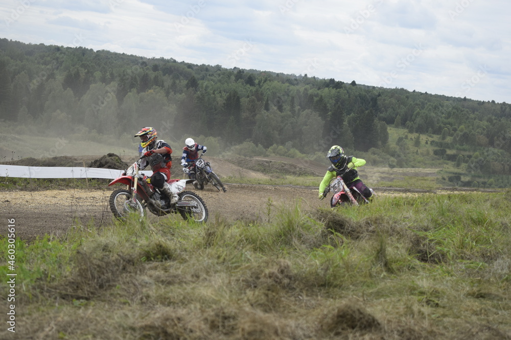 Obraz premium motocross, motorcycle riding, motorcyclist competition