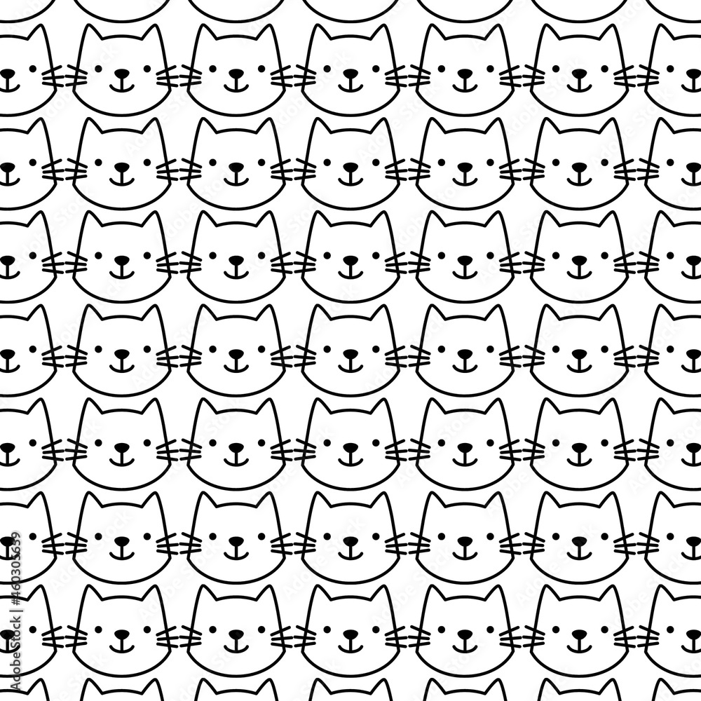 Cat pattern black and white Cat pattern black and white