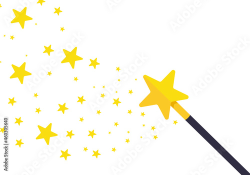 Decorative magic wand with star shape magic accessory