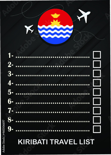 Kiribati travel list brochure 
