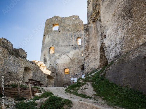 Ruins of Lietava medieval castle, Slovakia photo