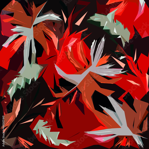 Abstract diagonal pattern from a modified image of a mixed autumn forest. Diagonal ornament in natural colors of autumn forest camouflage Leopard pattern.