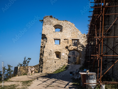 Canvastavla Ruins of Lietava medieval castle, Slovakia