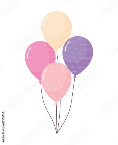 colored balloons design