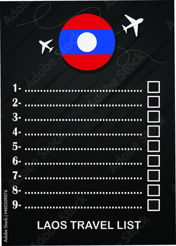 Laos travel list brochure 