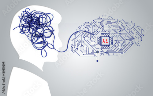 kopf verwirrt, lernen, Ki, chatbot