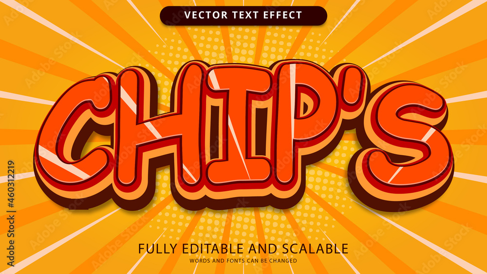 chip text effect editable eps file