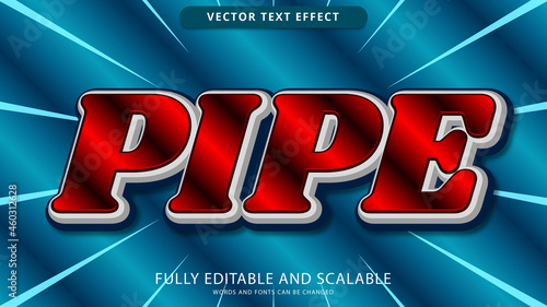 pipe text effect editable eps file