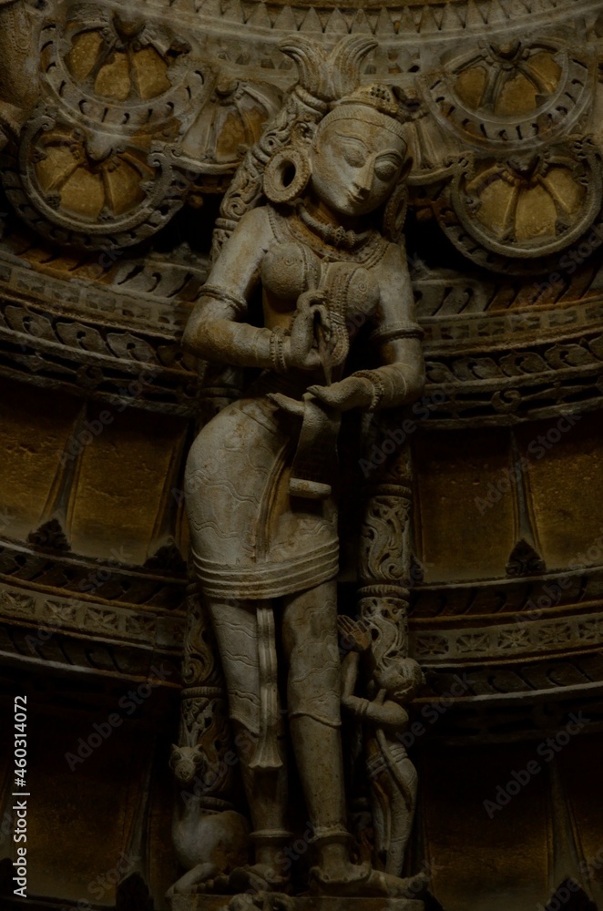 Beautiful Sculpture in the Jain Temple, Jaisalmer fort, Rajasthan, India. Beautiful Sculpture in the Jain Temple, Jaisalmer fort, Rajasthan, India.