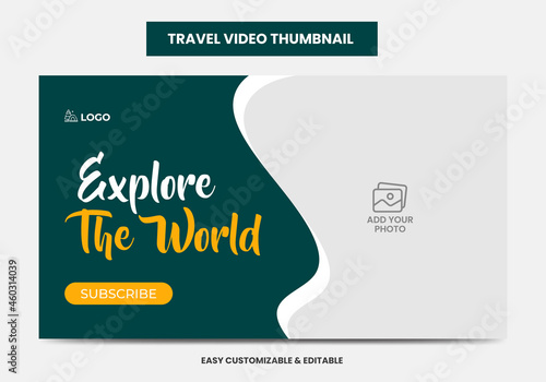 Travel Agency video thumbnail and web banner. Tourism Marketing Service social media video thumbnail 