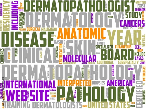 dermatopathology typography, wordart, wordcloud, dermatopathology,pathology,microscopy,micrograph photo