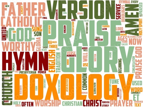 doxology typography, wordart, wordcloud, grace,jesus,christianity,church photo