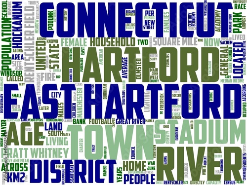 east hartford typography, wordart, wordcloud, connecticut,usa,hartford,state photo