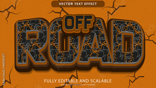 offroad text effect editable eps file