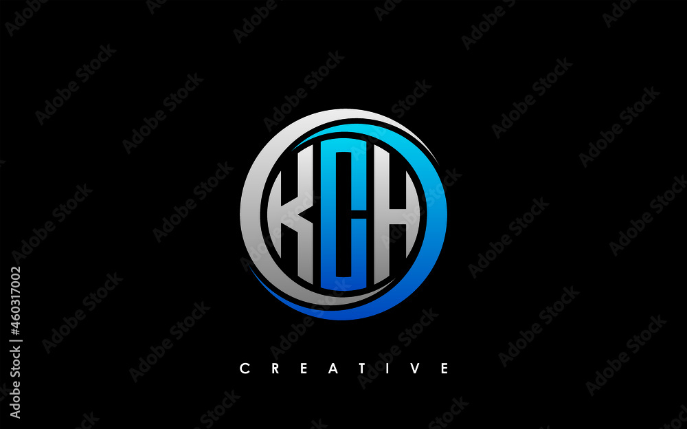 KCH Letter Initial Logo Design Template Vector Illustration