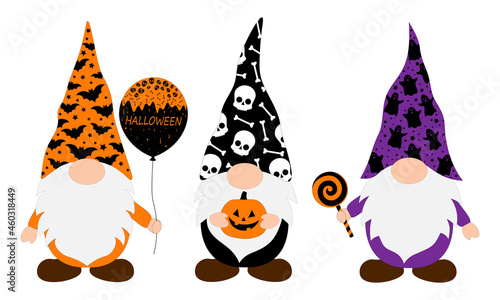 Halloween gnomes vector illustration