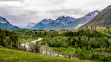 Blakiston Creek as it flows from Red Rock Canyon to Lower Watertown Lake in Waterton Lakes National Park in Alberta, Canada