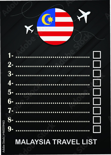 Malaysia travel list brochure 