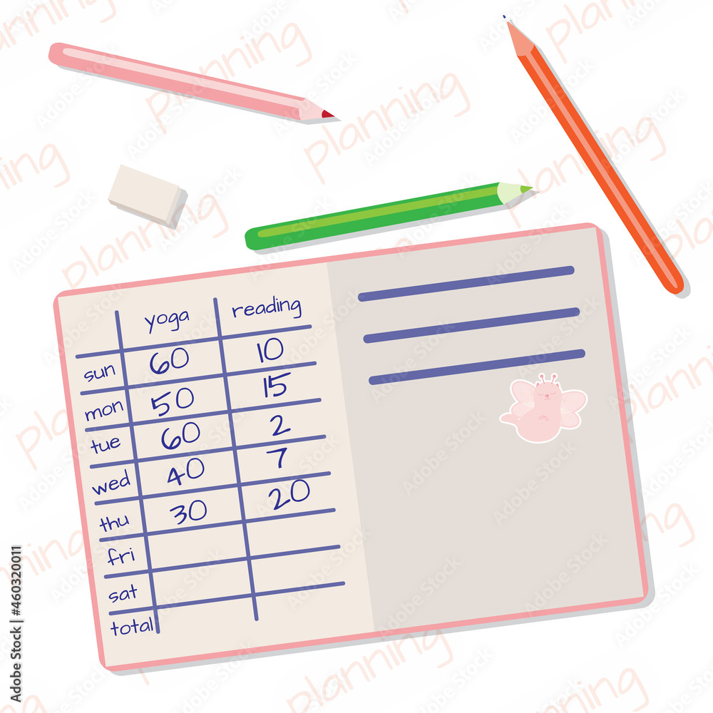 diary planner pen pencil work table goal task plan pink flat diary planner pen pencil work table goal task plan pink flat