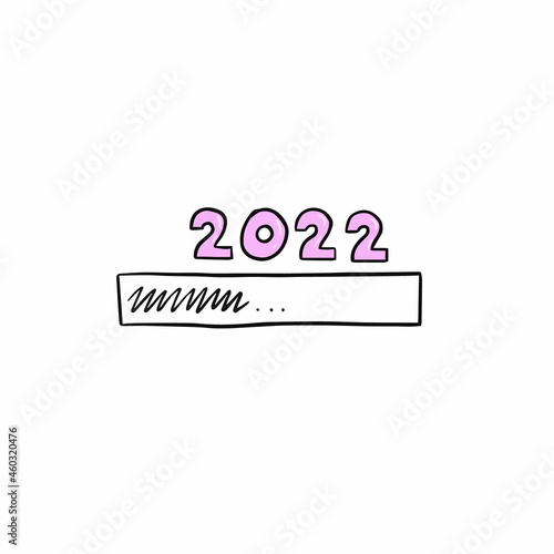 Loading 2022 new year hand drawing.