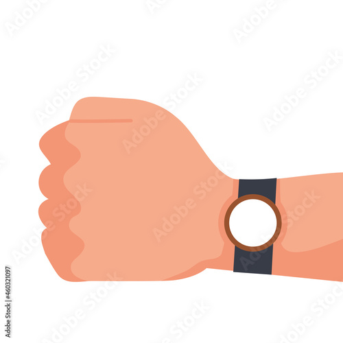 hand fist with wristwatch