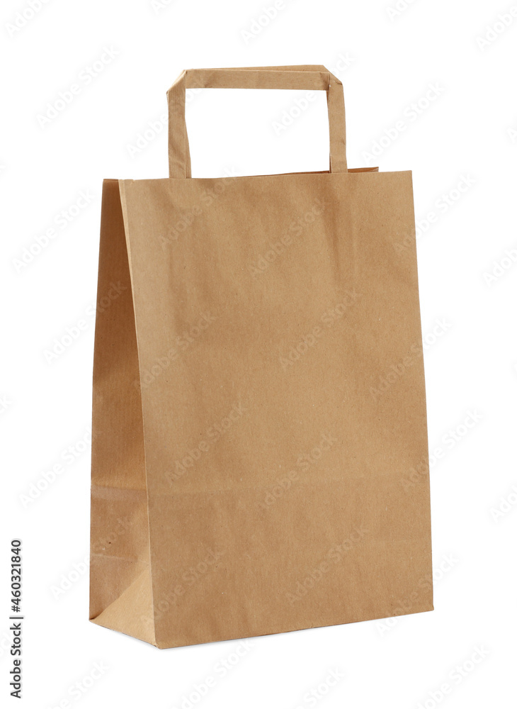 Kraft shopping paper bag isolated on white Kraft shopping paper bag isolated on white